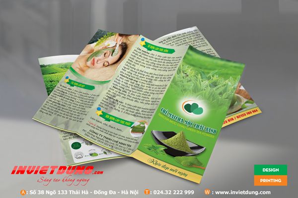 Mẫu tờ rơi Bột trà xanh Matcha - In tờ rơi trà xanh matcha